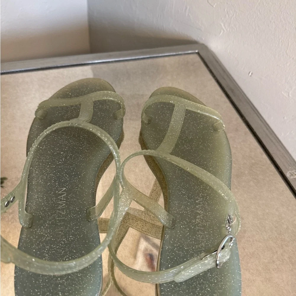 Stuart Weitzman  Mellie Jelly Glitter sandals size 10